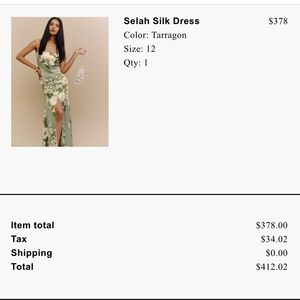 Reformation Selah Silk Dress